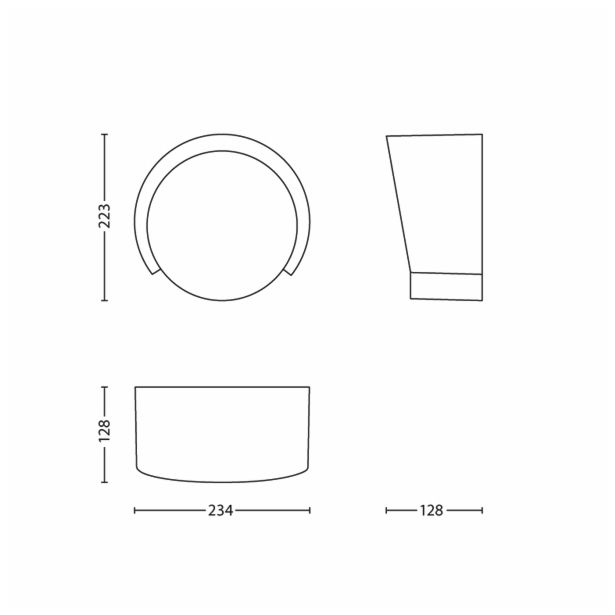 STENSKA VRTNA SVETILKA PHILIPS 17252/93/16 PARASOLA 1X20W E27 ANTRACIT