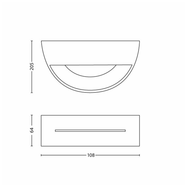 STENSKA VRTNA SVETILKA PHILIPS BIRDSEYE 1X7.5W INOX, LED