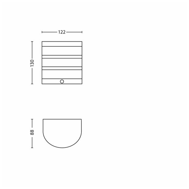 STENSKA VRTNA SVETILKA PHILIPS CALGARY 1X3.5W INOX, LED