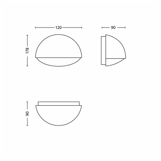 STENSKA VRTNA SVETILKA PHILIPS DUST 1X3W LED 16407/93/16 ANTRACIT