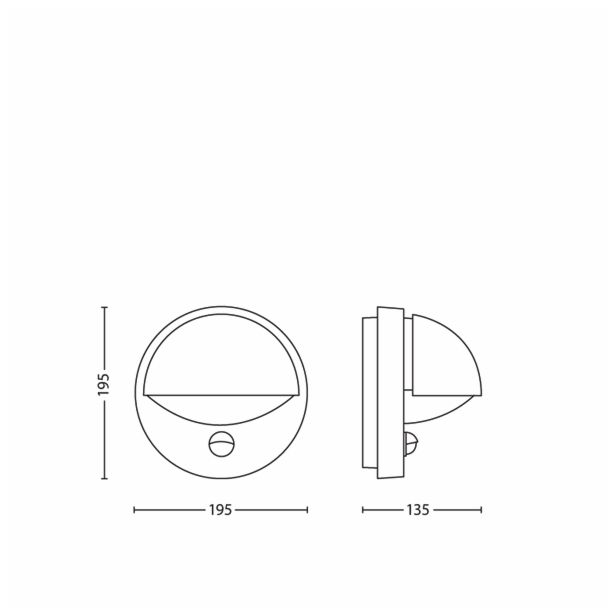 STENSKA VRTNA SVETILKA JUNE 16246/93/16 S SENZORJEM ANTRACIT