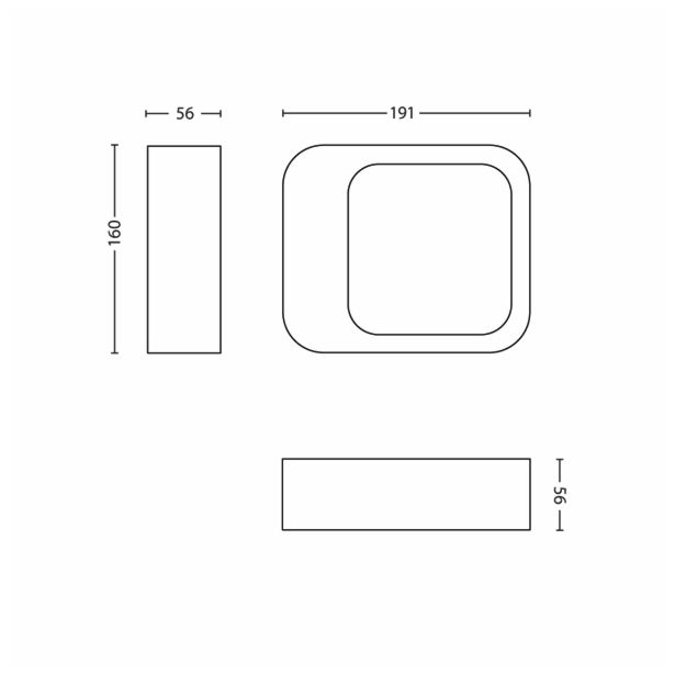 LED ZUNANJA STENSKA SVETILKA PHILIPS MOONBOW 3W