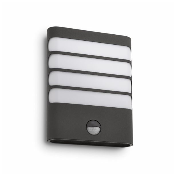 SENZORSKO SVETILO PHILIPS RACCON 1X3W S SENZORJEM ANTRACIT, LED