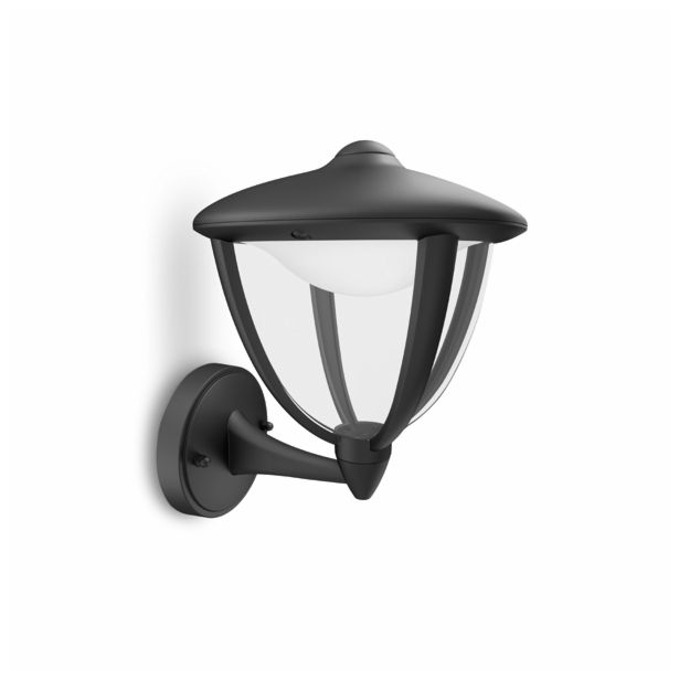 STENSKA VRTNA SVETILKA PHILIPS ROBIN 1X4.5W LED 15470/30/16 ČRNA