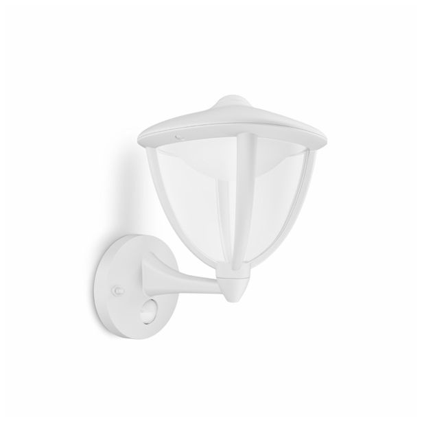 STENSKA VRTNA SVETILKA PHILIPS ROBIN 1X4.5W LED BELA S SENZORJEM