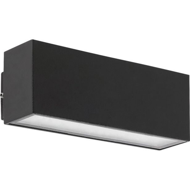 STENSKA VRTNA SVETILKA RABALUX MATARO 10W L18CM ČRNA