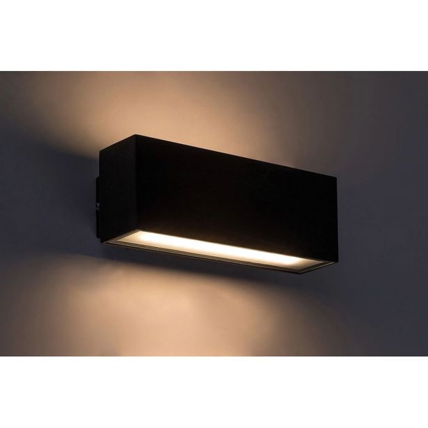 STENSKA VRTNA SVETILKA RABALUX MATARO 10W L18CM ČRNA