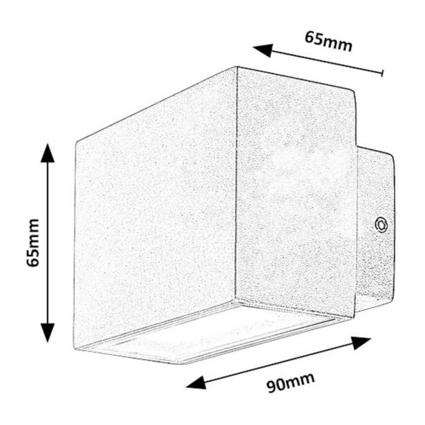 STENSKA VRTNA SVETILKA RABALUX MATARO 7W L9CM BELA