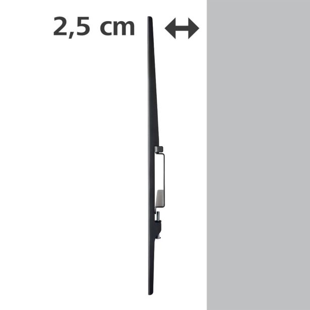 STENSKI NOSILEC ZA TV, TRDEN, 191 CM (75") DO 40 KG, RAZMIK MED STENO 2,5 CM
