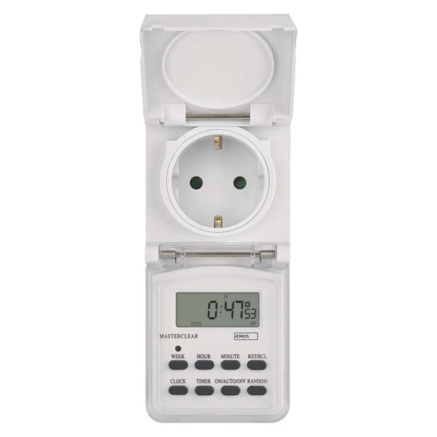 STIKALNI SIGNALNI ELEMENT EMOS URA STIKALNA 230V 3680W ZUNANJA IP44 TEDE.DIGITA.