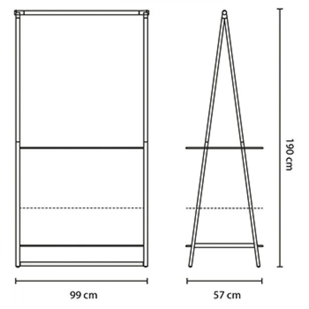 STOJALO BRABANTIA ZA OBLAČILA LINN VELIKO BELO