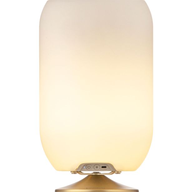 STOJEČA VRTNA SVETILKA KOODUU LED ATMOS BRASS, 3V1 ZVOČNIK+HLADILNIK PIJAČ