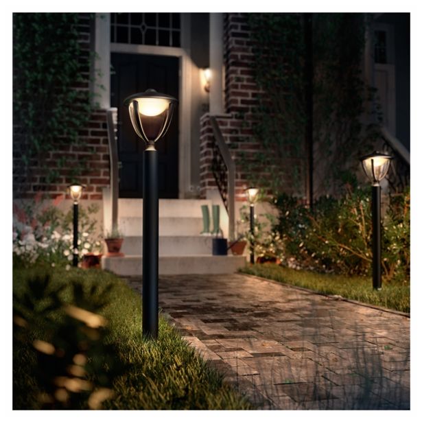 STOJEČA VRTNA SVETILKA PHILIPS ROBIN 1X4.5W LED 15473/30/16 ČRNA