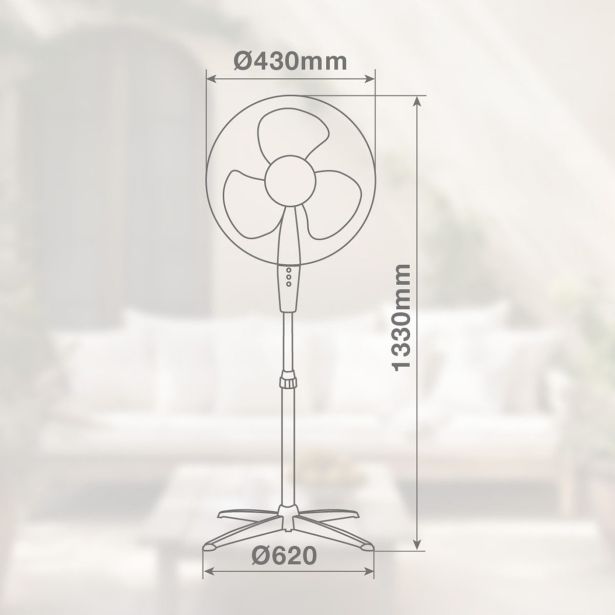 STOJEČI VENTILATOR GSC NIAROS 43CM 45W
