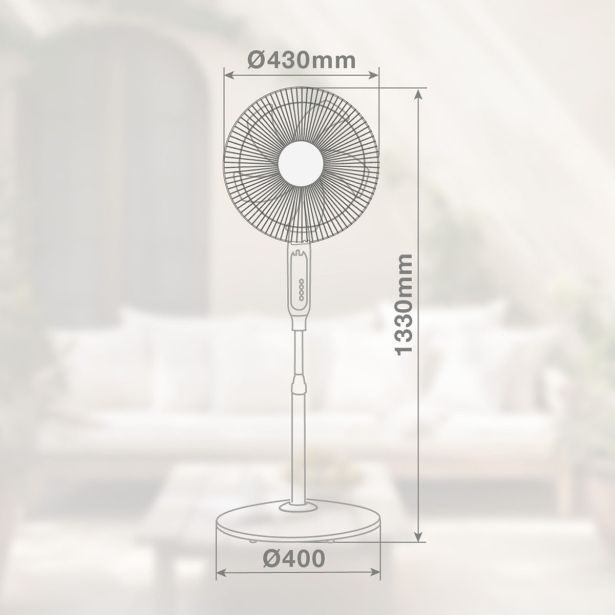 STOJEČI VENTILATOR GSC NIAROS 43CM 50W