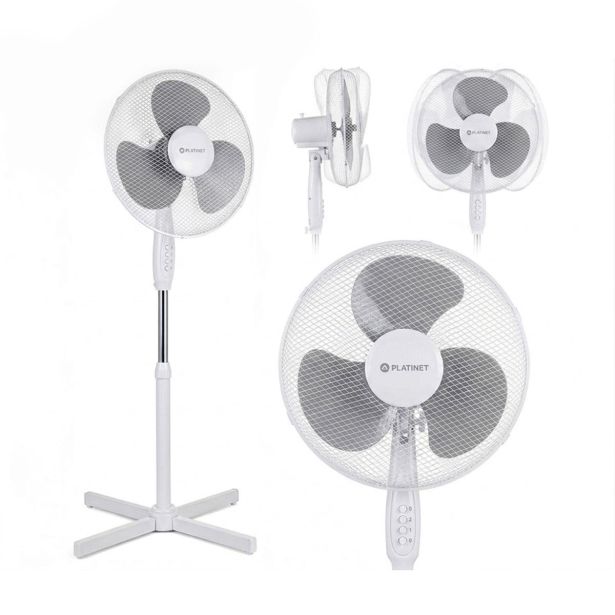 STOJEČI VENTILATOR PLATINET PSF1616 16" (41CM) BELO-SIV
