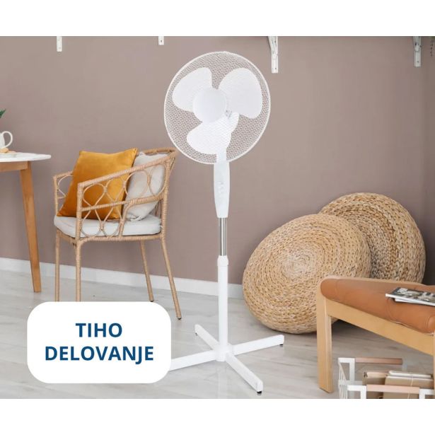 STOJEČI VENTILATOR PLATINET PSF1616 16" (41CM) BELO-SIV