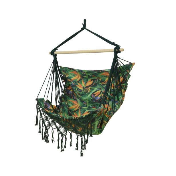 GUGALNA MREŽA DECORIS STOL VISEČI, 130X100 CM TROPSKI TISK