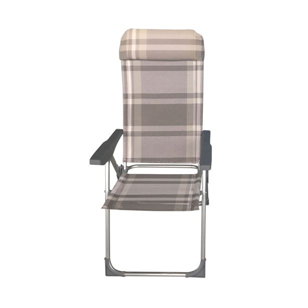 STOL ZA KAMPIRANJE MQ GENOVA SIV 57X60X110 CM ZLOŽLJIV