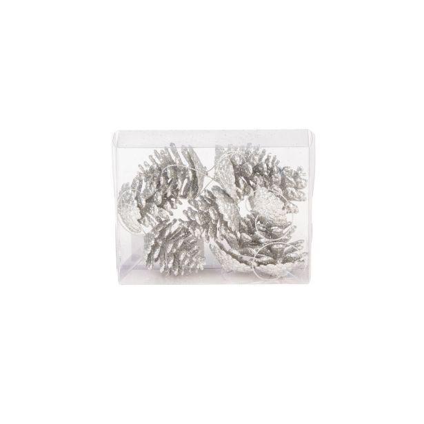 OKRASEK ZA JELKO GLOSSTYLE STORŽI SREBRNI 8/1 4.5 CM