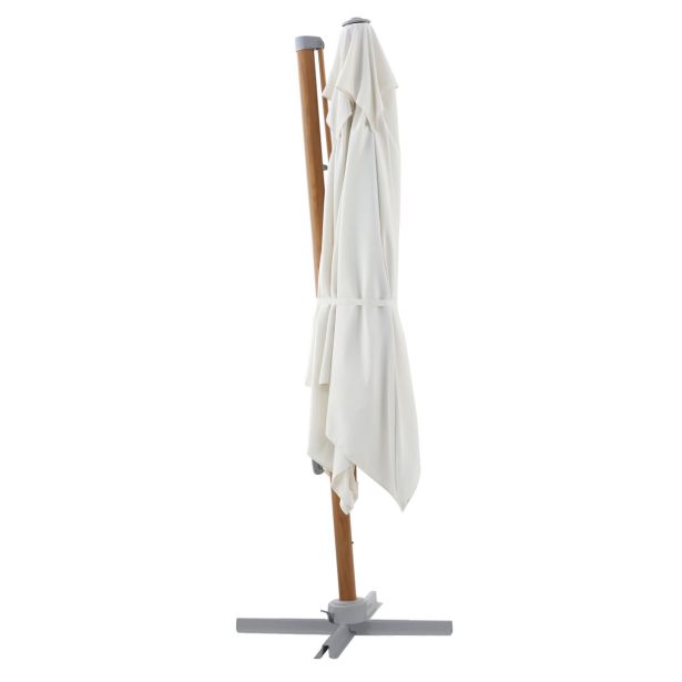 SENČNIK NATERIAL STRAN. AGORA 290X290 BEL ALU, JEKLO 250G