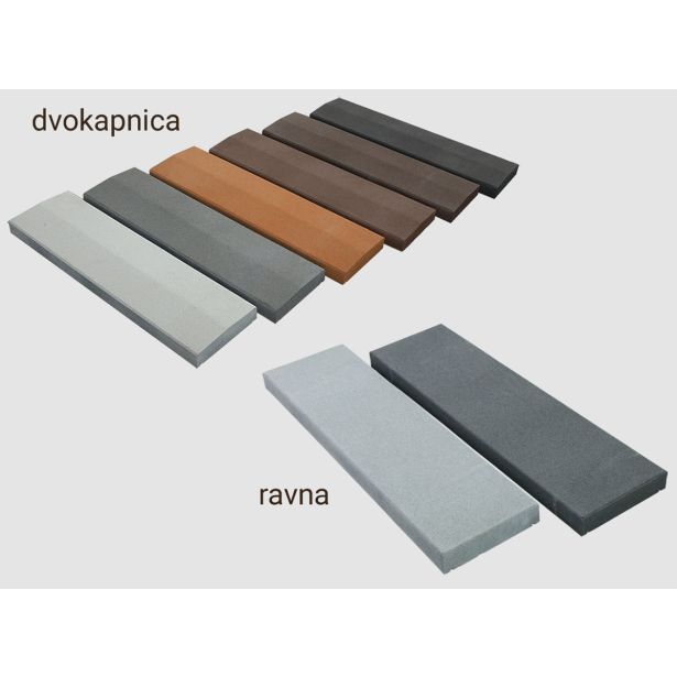 BETONSKI IZDELEK ZOBEC STREHA TIPO 280X480X60 ČRNA RAVNA