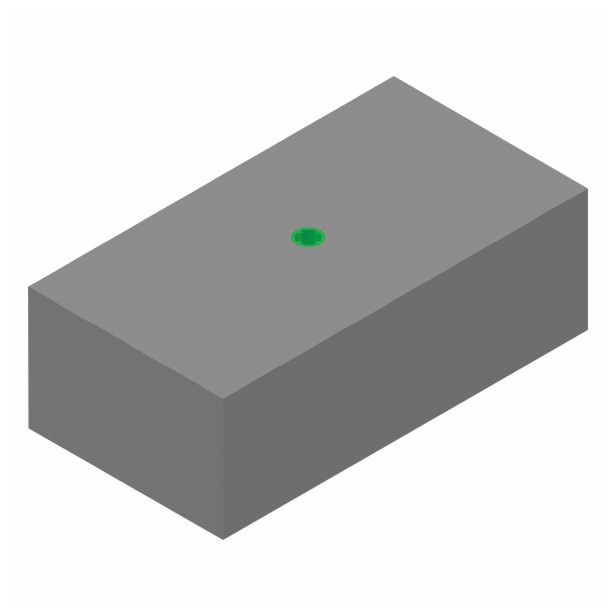 STRELOVODNI PRIBOR HERMI KOCKA BETONSKA ZA SON17 S ČEPOM