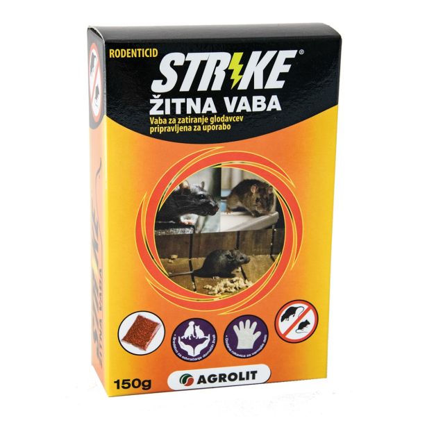 RODENTICID STRIKE ŽITNA VABA 150G