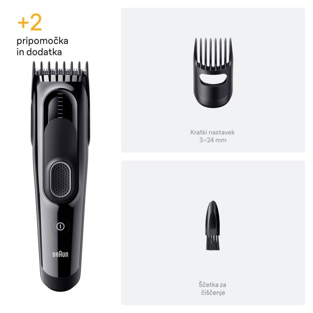 STRIŽNIK ZA LASE BRAUN HC 5510 +2 NASTAVKA