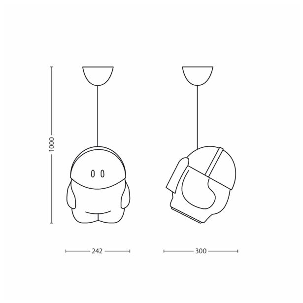 STROPNA IN STEN. SVETILKA PHILIPS BUDDY SPACE 1X20W E27 41069/48/16 ALUMINIJ