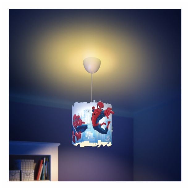STROPNA IN STEN. SVETILKA PHILIPS SPIDERMAN 1X23W MAX. E27 71751/40/16 TEMNO MODRA