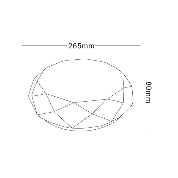 STROPNA LED LUČ, DIAMANT, 12W STAR, 4000K, 900LM