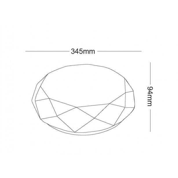 STROPNA LED LUČ, DIAMANT, 18W STAR, 4000K, 1350LM