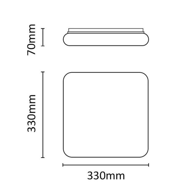 STROPNA LED LUČ, KVADRAT, 48W STAR + DALJINSKI UPRAVLJALEC