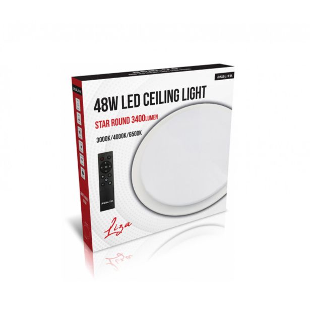 STROPNA LED LUČ, OKROGLA, 48W OPAL + DALJINSKI UPRAVLJALEC