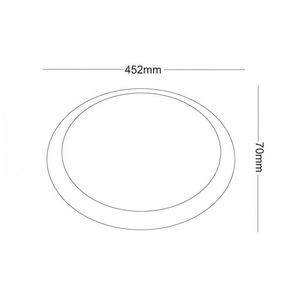 STROPNA LED LUČ, OKROGLA, 48W OPAL + DALJINSKI UPRAVLJALEC