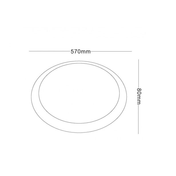 STROPNA LED LUČ, OKROGLA, 72W STAR + DALJINSKI UPRAVLJALEC