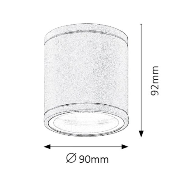 STROPNA VRTNA SVETILKA RABALUX AKRON 8150 GU10 35W SIVA
