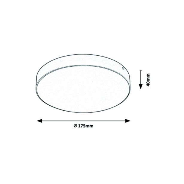 STROPNA VRTNA SVETILKA RABALUX TARTU 18W ČRNA OKROGLA