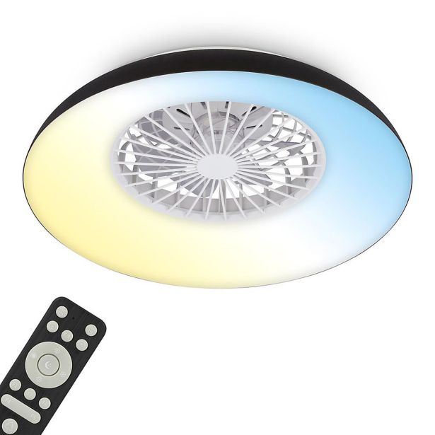 STROPNI VENTILATOR BRILONER AXEL LED 18W, ČRN