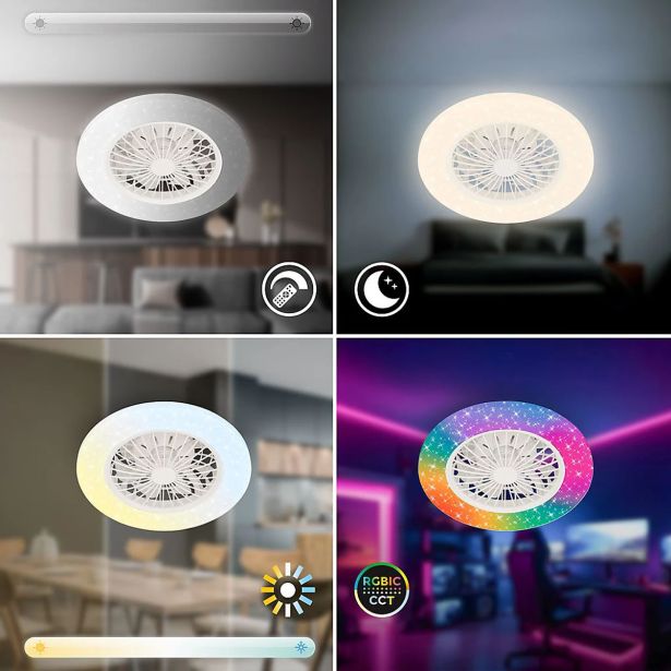 STROPNI VENTILATOR BRILONER GALA LED 15W BELA