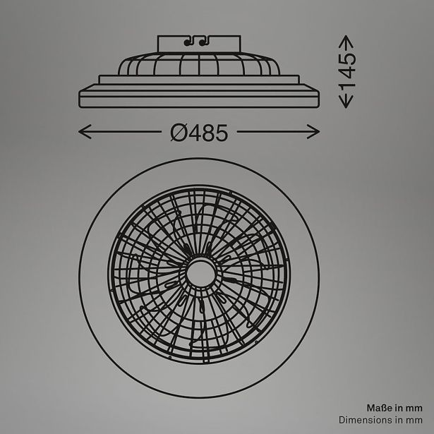 STROPNI VENTILATOR BRILONER GALA LED 15W BELA