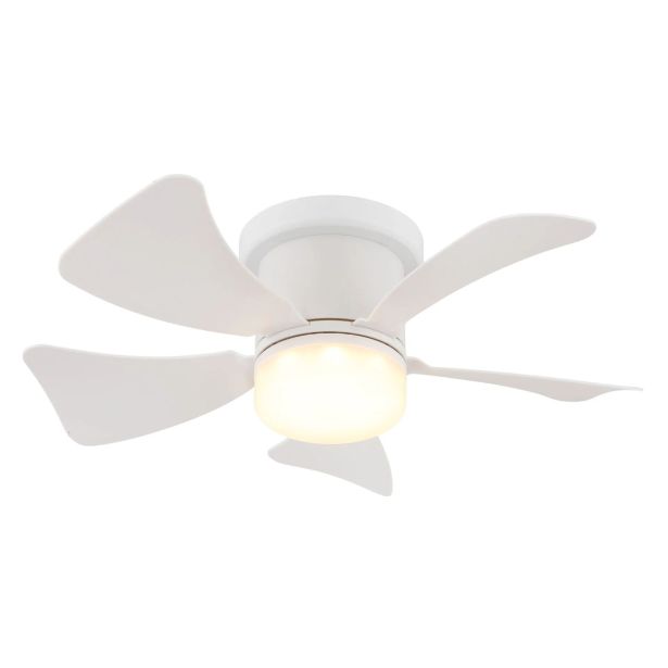 STROPNI VENTILATOR GLOBO KOVINSKI BEL MAT LED