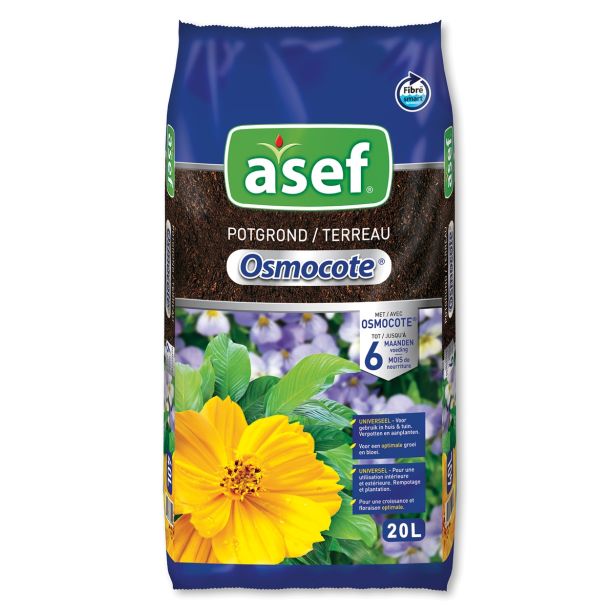 SUBSTRAT ZA OKR. RASTLINE ASEF ZEMLJA ZA LONČNICE Z OSMOCOTE 20L