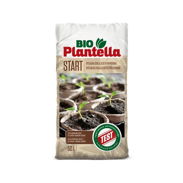 SUBSTRAT ZA PRIDELAVO BIO PLANTELLA ZEMLJA START ZA POTAKNJENCE 50 L