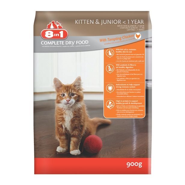 SUHA HRANA ZA MAČKA 8 IN 1 BRIKETI 8IN1 ZA MLADE MAČKE, 900 G