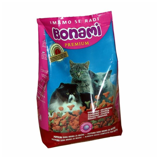 SUHA HRANA ZA MAČKA BONAMI BRIKETI GOVEDINA, ZELENJAVA 2 KG