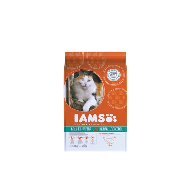 SUHA HRANA ZA MAČKA IAMS BRIKETI, ODRASLE MAČKE PIŠČANEC, 850G