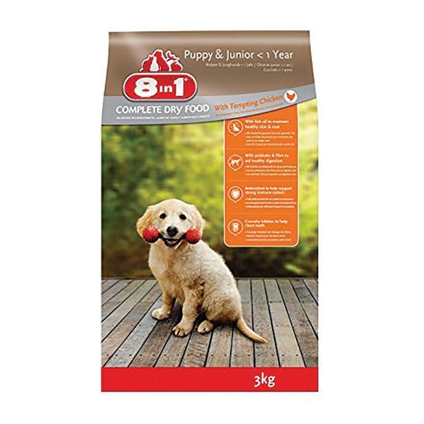 SUHA HRANA ZA PSA 8 IN 1 BRIKETI 8IN1 ZA MLADE PSE, 3 KG