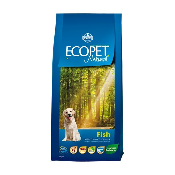 SUHA HRANA ZA PSA ECOPET BRIKETI ECOPET NATURAL FISH 12 KG ZA PSE